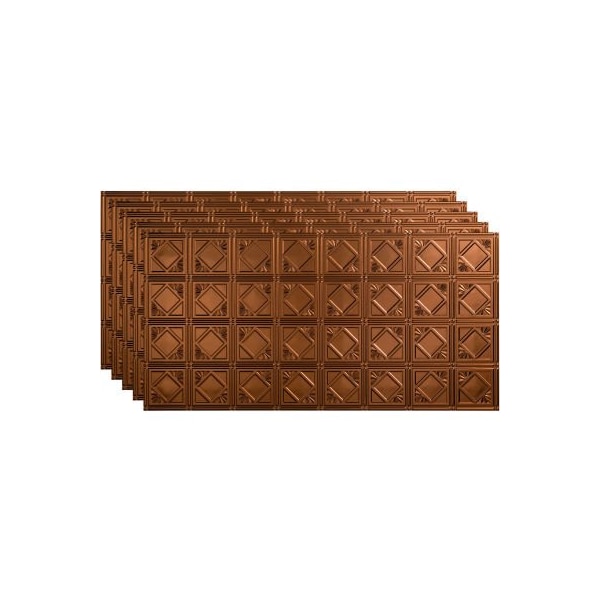 Acoustic Ceiling Products Fasade Traditional Syle # 4 - 48-3/8" x 24-3/8" PVC Glue Up Tile in Oil Rubbed Bronze - PG5326 - main